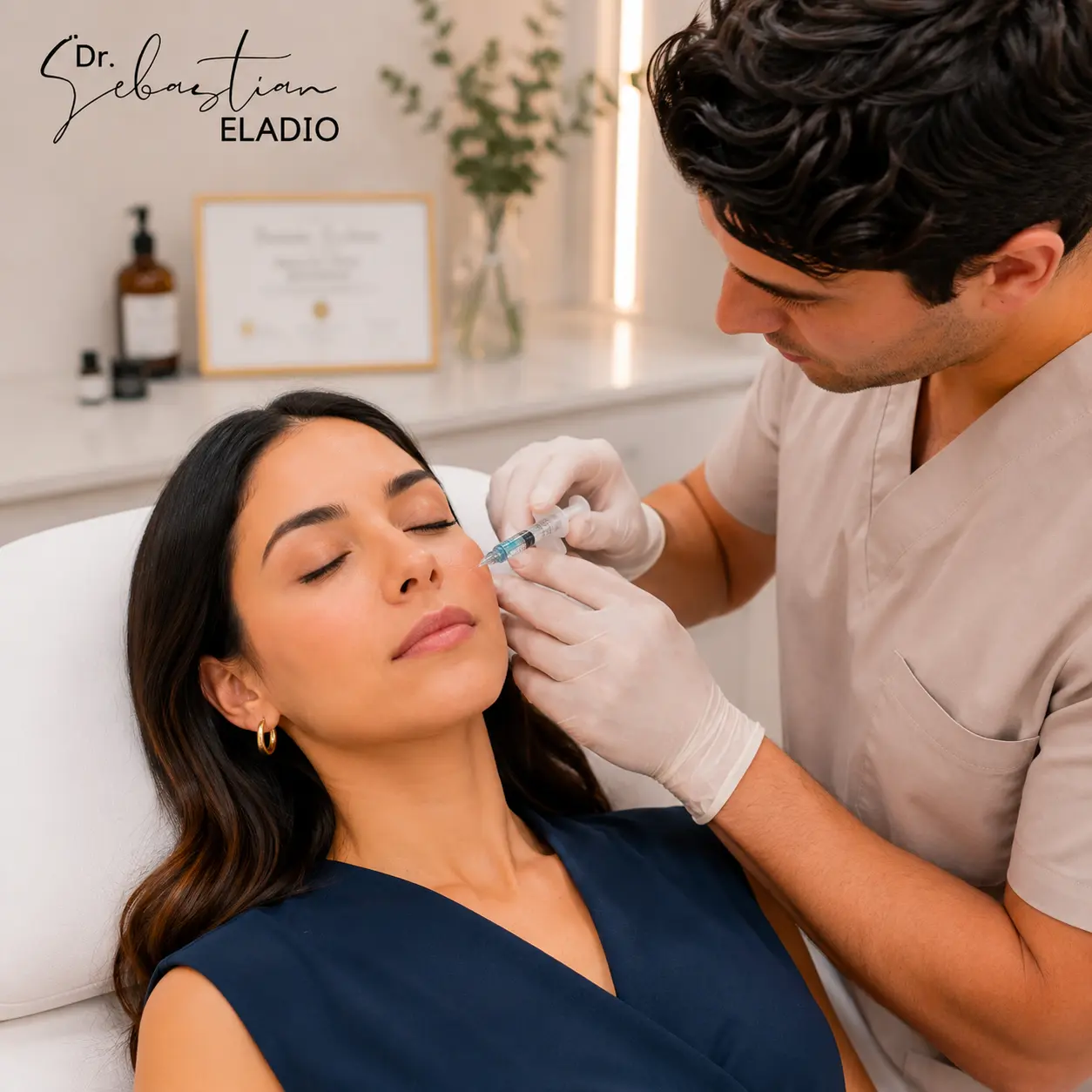 Aplicación de Radiesse para firmeza facial y bioestimulación