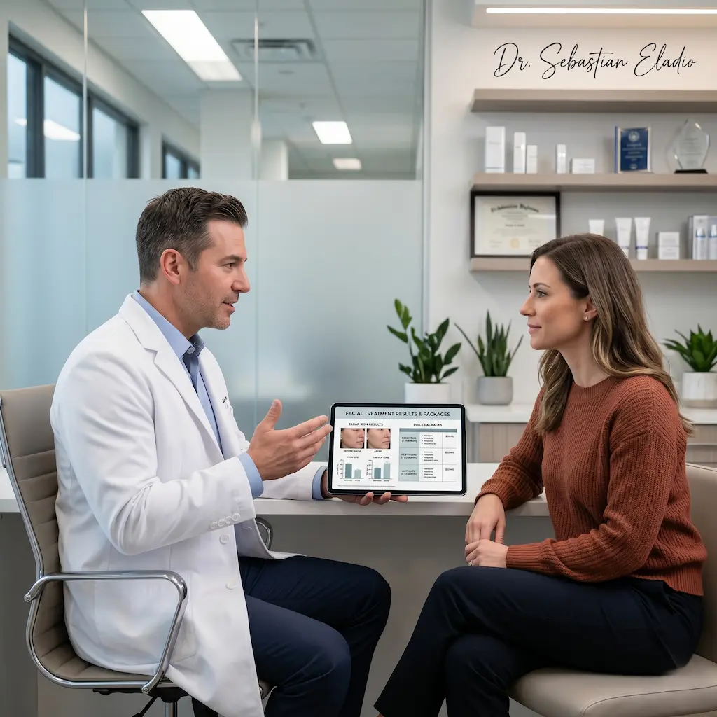 Evaluación médica de mesoterapia facial precios y resultados con el Dr. Sebastián Eladio